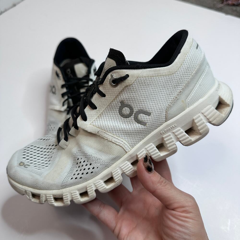 On Cloud X White Black Sneakers